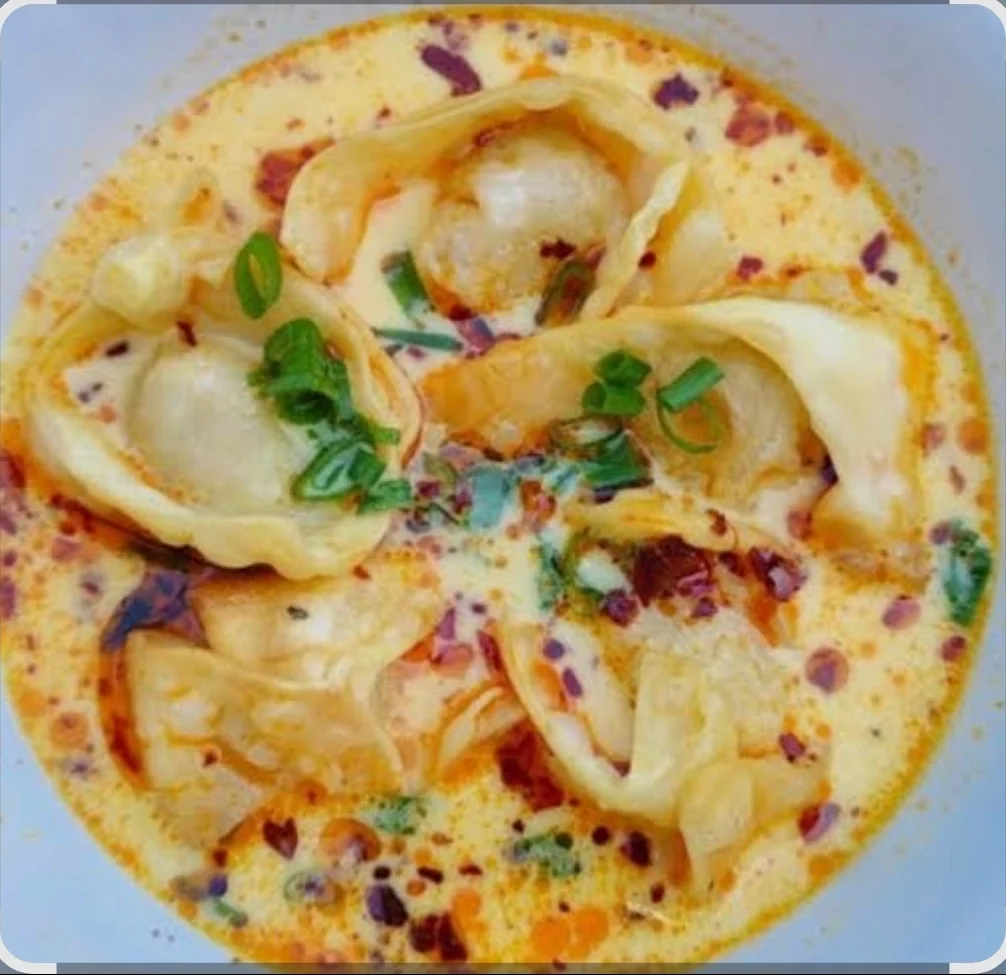 pangsit kuah creamy